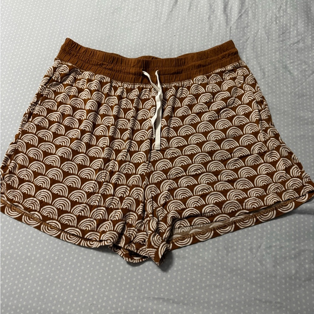 Little Sleepies Brown and White  Shorts
